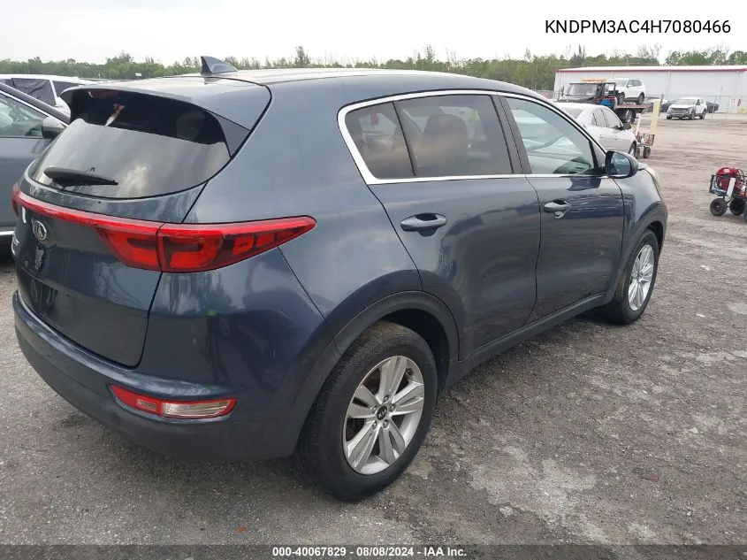 2017 Kia Sportage Lx VIN: KNDPM3AC4H7080466 Lot: 40067829