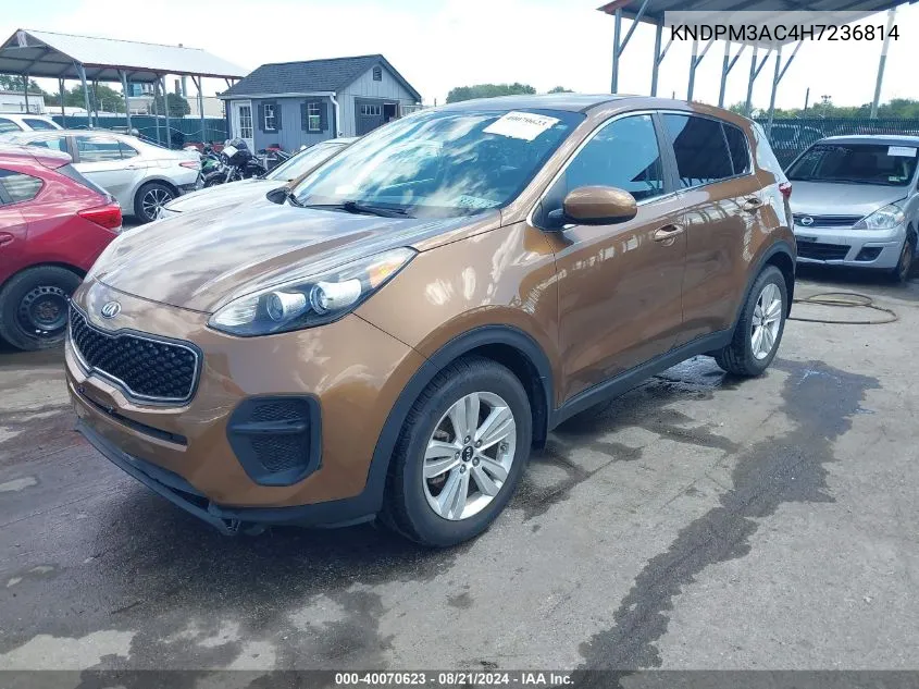 2017 Kia Sportage Lx VIN: KNDPM3AC4H7236814 Lot: 40070623