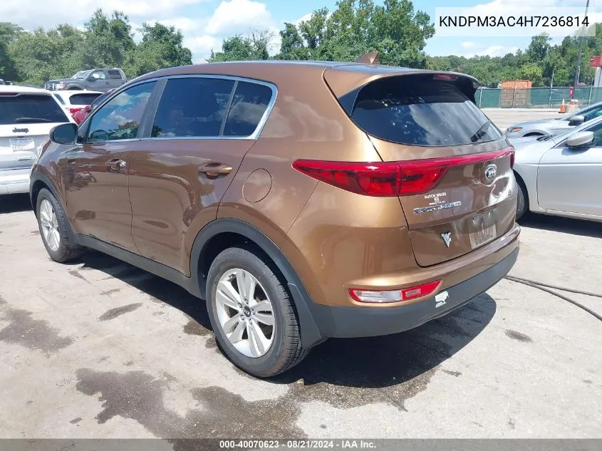 2017 Kia Sportage Lx VIN: KNDPM3AC4H7236814 Lot: 40070623