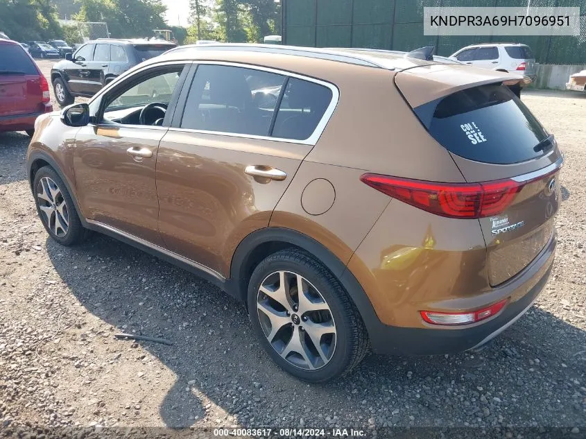 2017 Kia Sportage Sx VIN: KNDPR3A69H7096951 Lot: 40083617