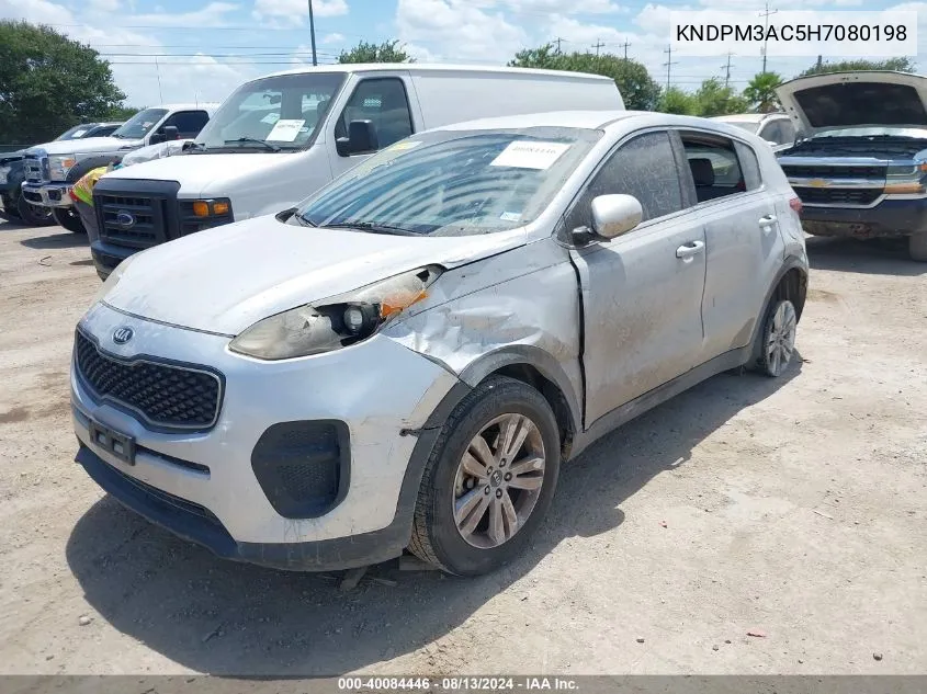 2017 Kia Sportage Lx VIN: KNDPM3AC5H7080198 Lot: 40084446