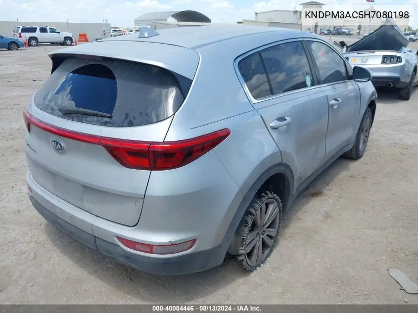 2017 Kia Sportage Lx VIN: KNDPM3AC5H7080198 Lot: 40084446