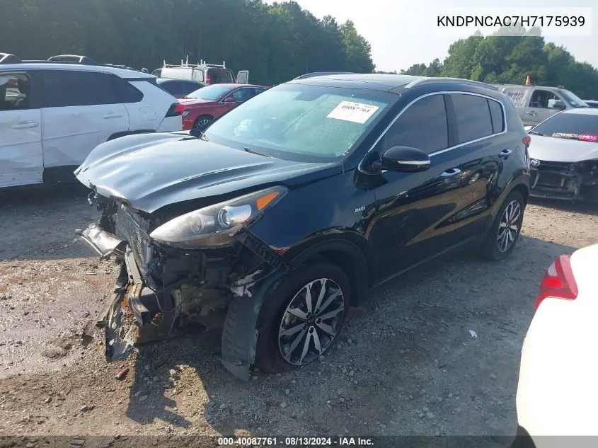 KNDPNCAC7H7175939 2017 Kia Sportage Ex