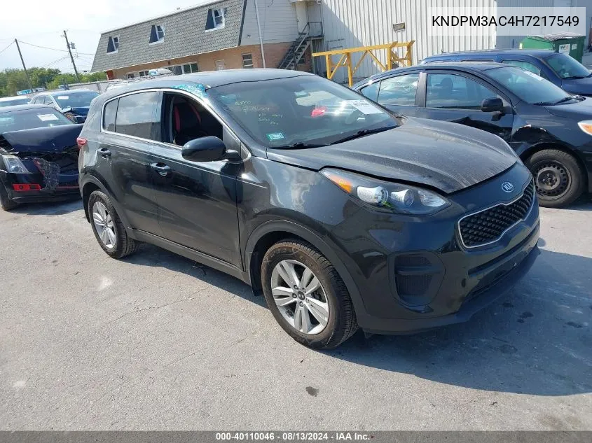 2017 Kia Sportage Lx VIN: KNDPM3AC4H7217549 Lot: 40110046