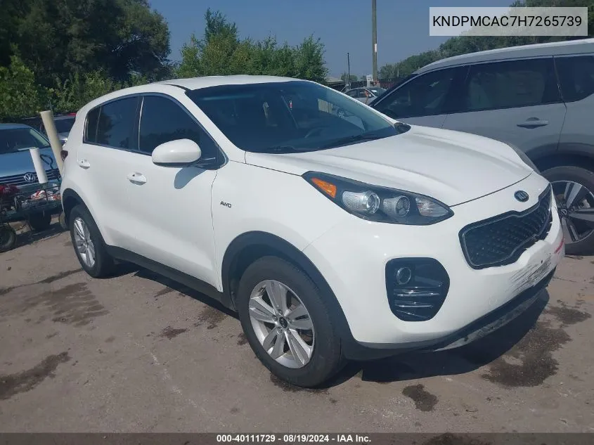 2017 Kia Sportage Lx VIN: KNDPMCAC7H7265739 Lot: 40111729