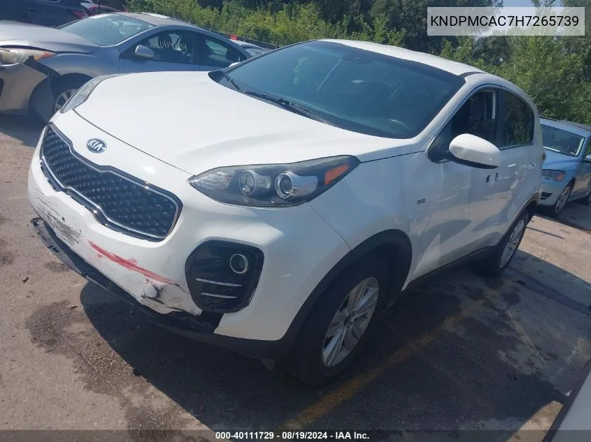 KNDPMCAC7H7265739 2017 Kia Sportage Lx