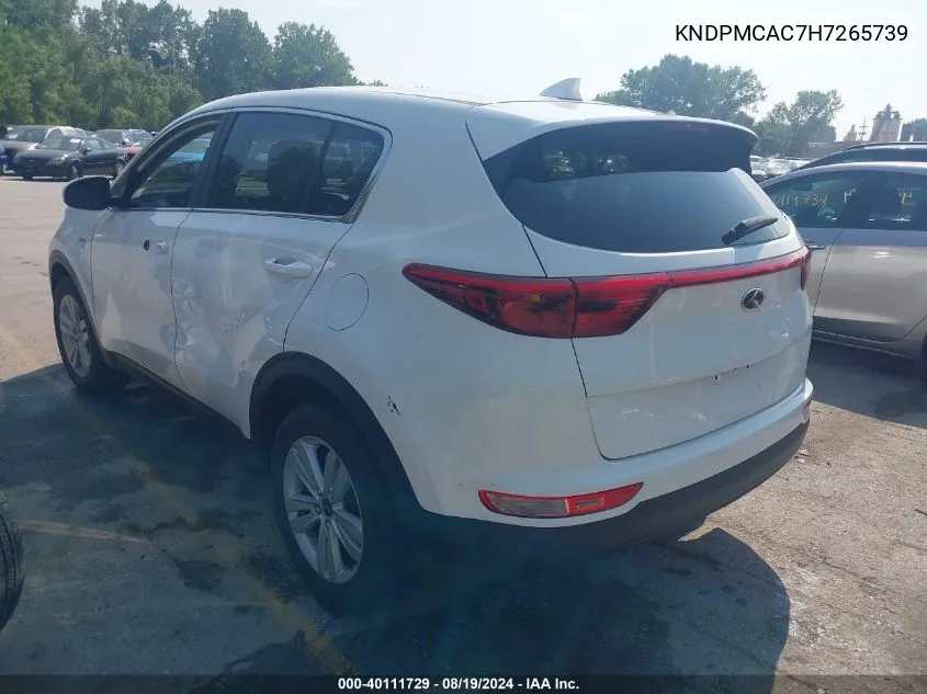 KNDPMCAC7H7265739 2017 Kia Sportage Lx