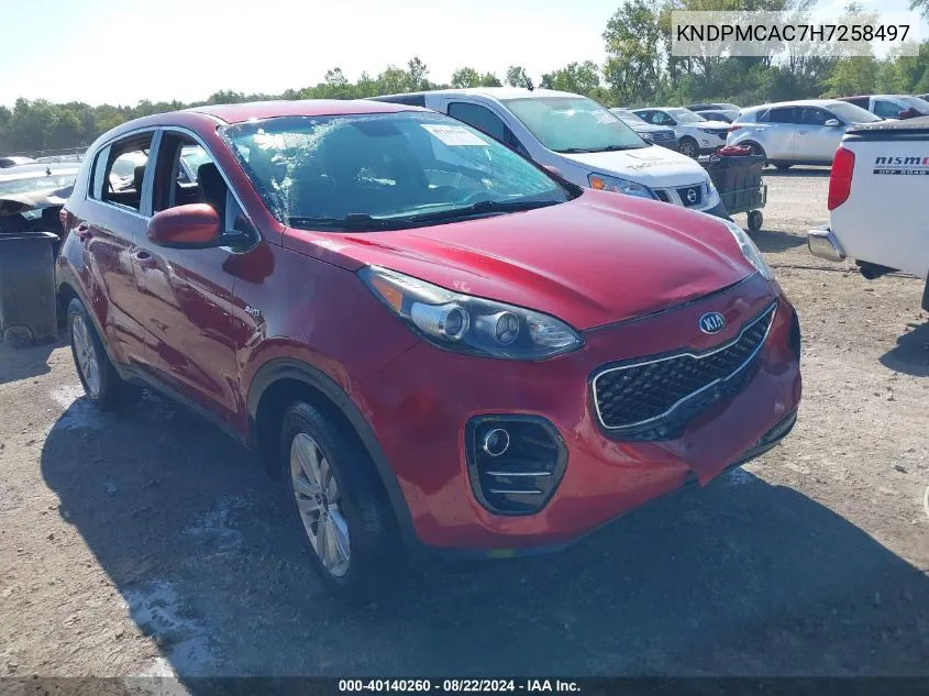 KNDPMCAC7H7258497 2017 Kia Sportage Lx