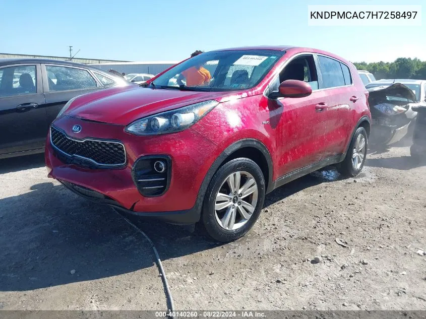 2017 Kia Sportage Lx VIN: KNDPMCAC7H7258497 Lot: 40140260