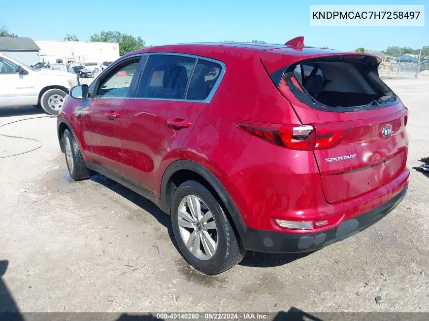 KNDPMCAC7H7258497 2017 Kia Sportage Lx