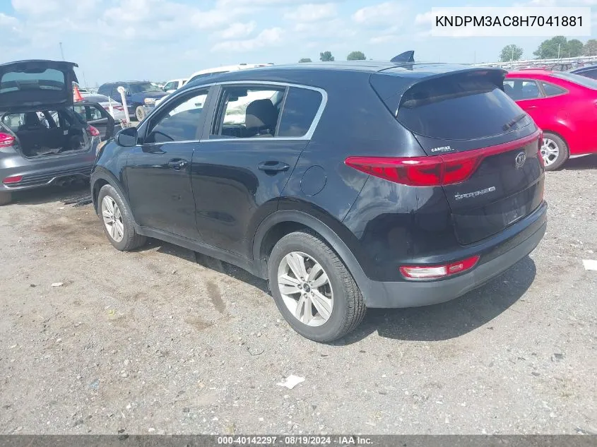 KNDPM3AC8H7041881 2017 Kia Sportage Lx