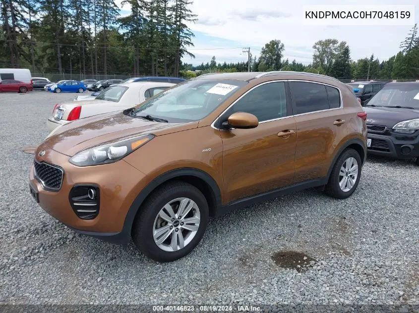 2017 Kia Sportage Lx VIN: KNDPMCAC0H7048159 Lot: 40146823