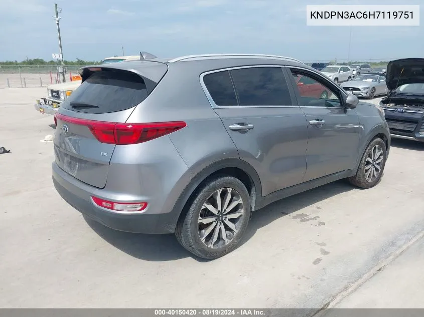 KNDPN3AC6H7119751 2017 Kia Sportage Ex