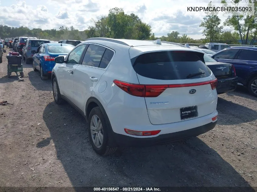 KNDPMCAC8H7035093 2017 Kia Sportage Lx