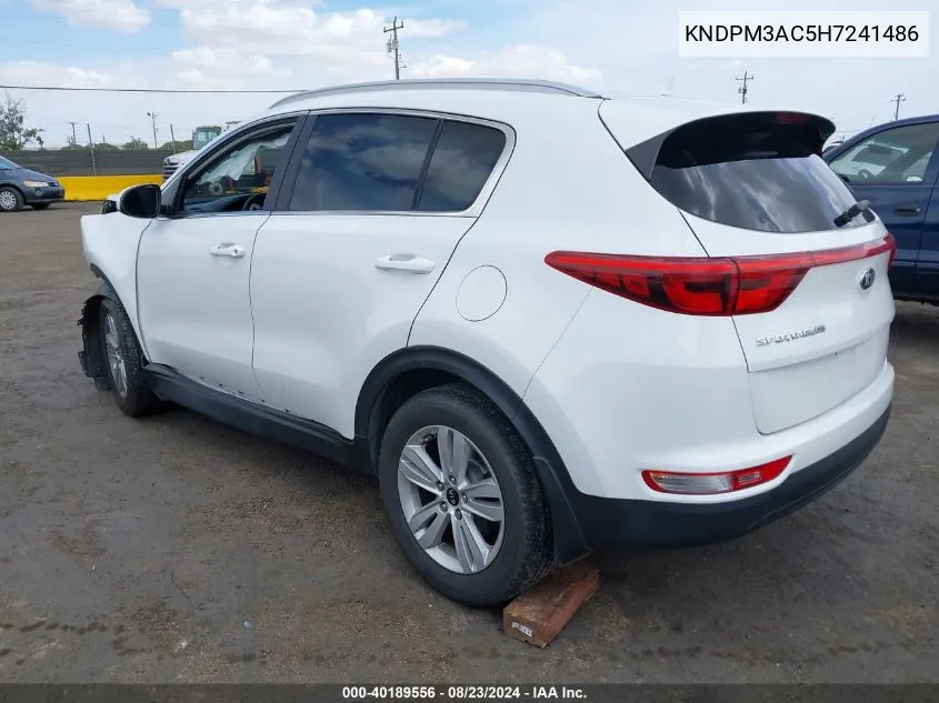 KNDPM3AC5H7241486 2017 Kia Sportage Lx