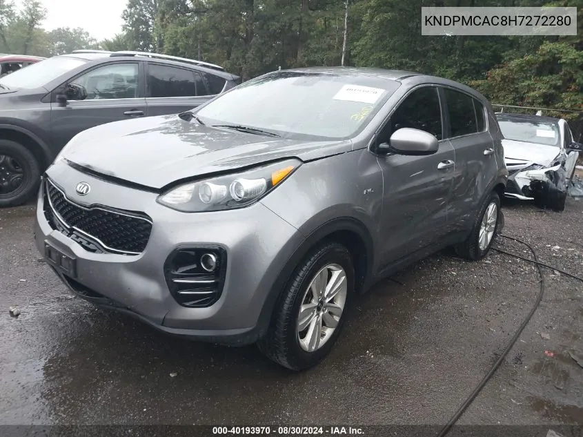 2017 Kia Sportage Lx VIN: KNDPMCAC8H7272280 Lot: 40193970