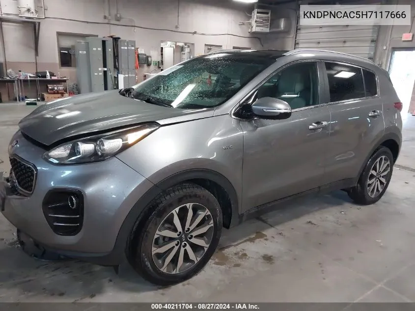 KNDPNCAC5H7117666 2017 Kia Sportage Ex