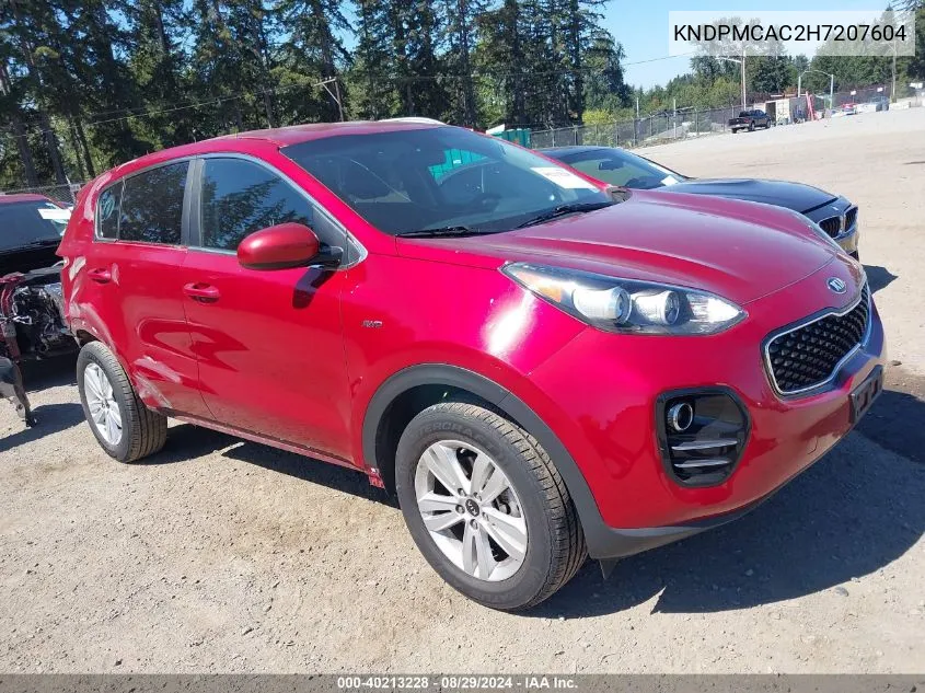 2017 Kia Sportage Lx VIN: KNDPMCAC2H7207604 Lot: 40213228