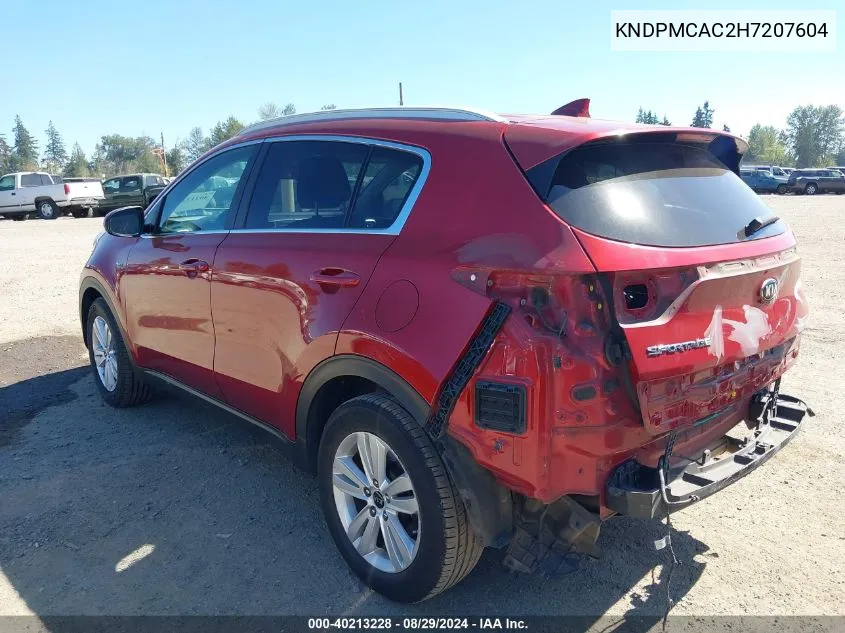 2017 Kia Sportage Lx VIN: KNDPMCAC2H7207604 Lot: 40213228