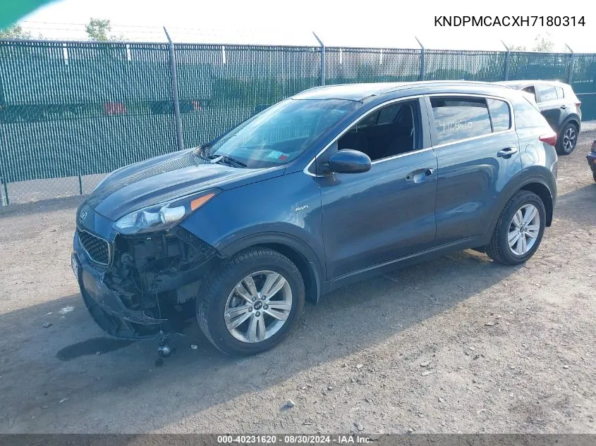 KNDPMCACXH7180314 2017 Kia Sportage Lx