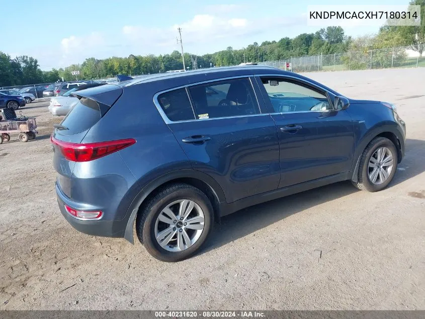 KNDPMCACXH7180314 2017 Kia Sportage Lx