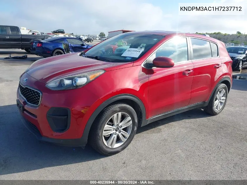 2017 Kia Sportage Lx VIN: KNDPM3AC1H7237712 Lot: 40235944