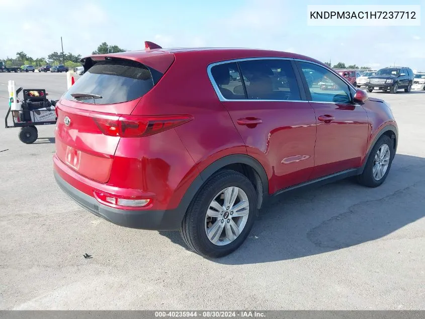 2017 Kia Sportage Lx VIN: KNDPM3AC1H7237712 Lot: 40235944