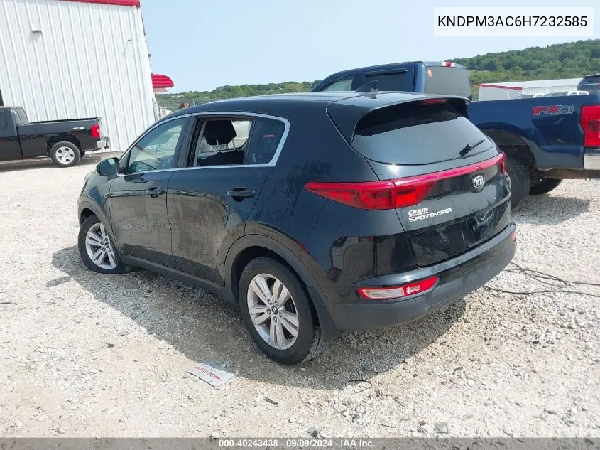 2017 Kia Sportage Lx VIN: KNDPM3AC6H7232585 Lot: 40243438