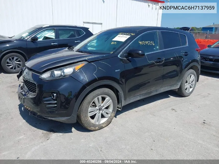 2017 Kia Sportage Lx VIN: KNDPMCAC6H7137959 Lot: 40245256