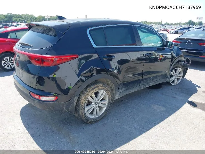 2017 Kia Sportage Lx VIN: KNDPMCAC6H7137959 Lot: 40245256