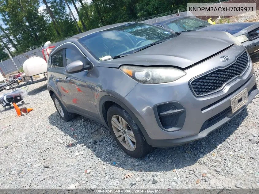 2017 Kia Sportage Lx VIN: KNDPM3ACXH7039971 Lot: 40249648