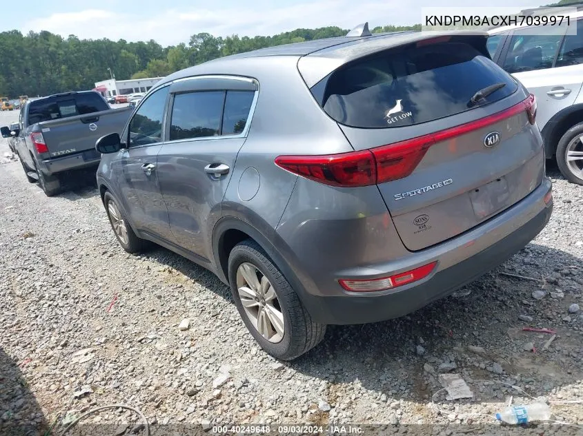 2017 Kia Sportage Lx VIN: KNDPM3ACXH7039971 Lot: 40249648