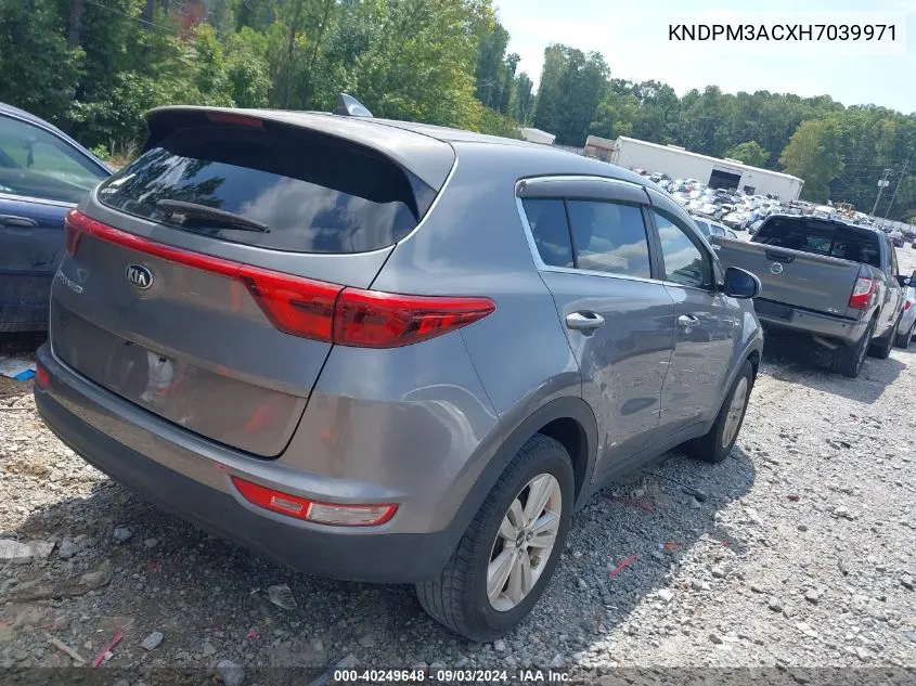 2017 Kia Sportage Lx VIN: KNDPM3ACXH7039971 Lot: 40249648