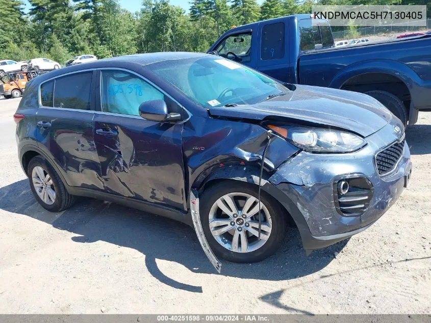 2017 Kia Sportage Lx VIN: KNDPMCAC5H7130405 Lot: 40251598