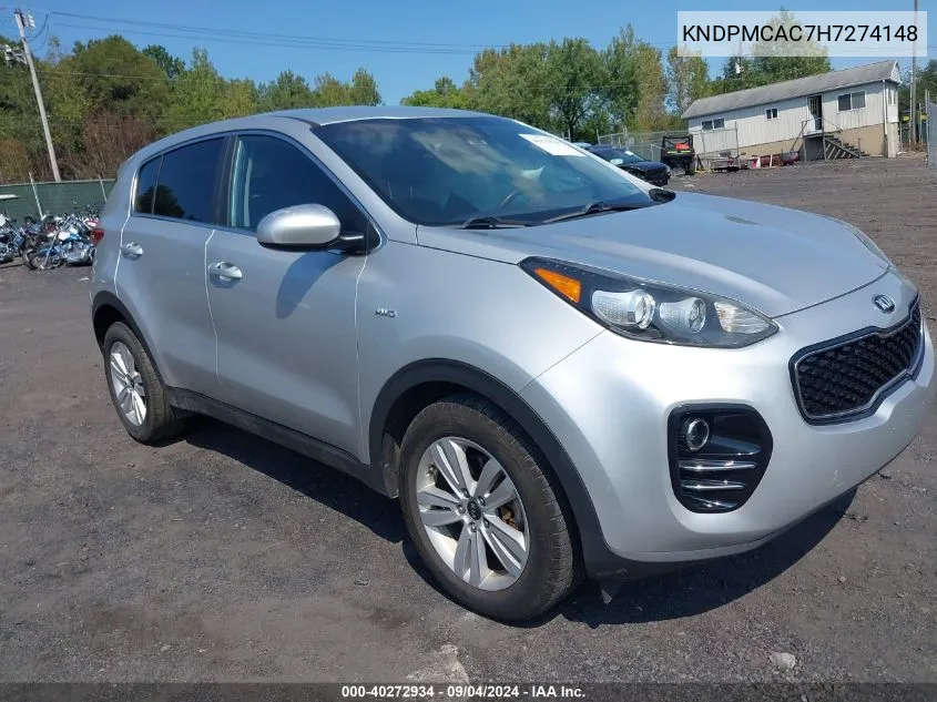 KNDPMCAC7H7274148 2017 Kia Sportage Lx