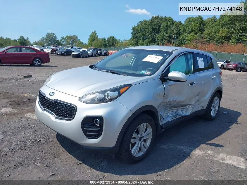 KNDPMCAC7H7274148 2017 Kia Sportage Lx