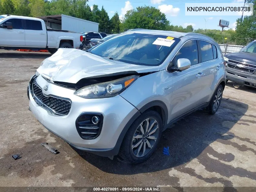 KNDPNCAC0H7088738 2017 Kia Sportage Ex