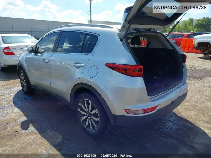 KNDPNCAC0H7088738 2017 Kia Sportage Ex