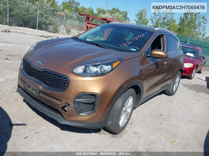 KNDPM3AC2H7065478 2017 Kia Sportage Lx