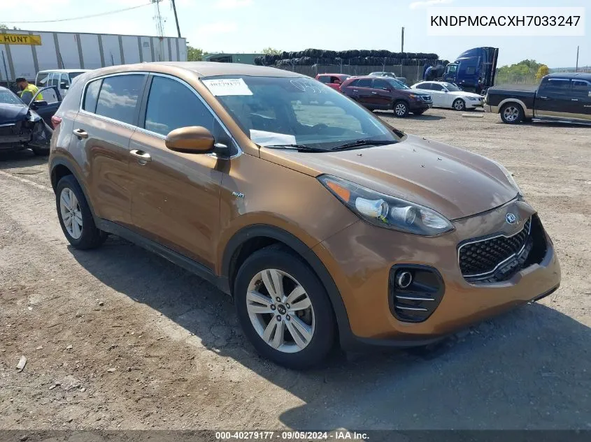 KNDPMCACXH7033247 2017 Kia Sportage Lx