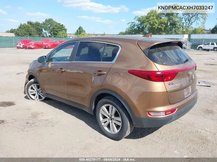 KNDPMCACXH7033247 2017 Kia Sportage Lx