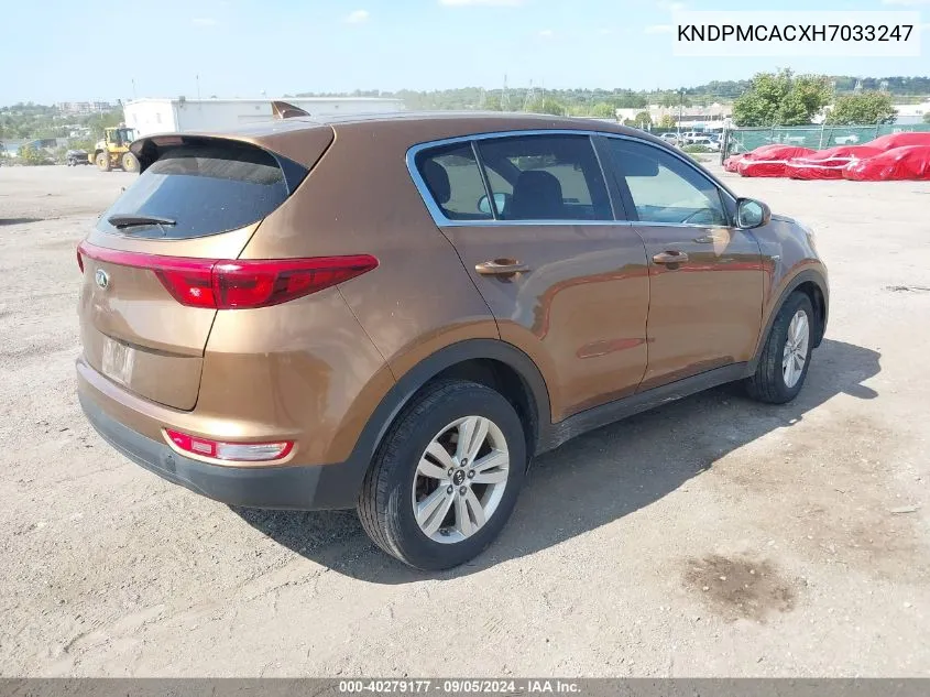 2017 Kia Sportage Lx VIN: KNDPMCACXH7033247 Lot: 40279177