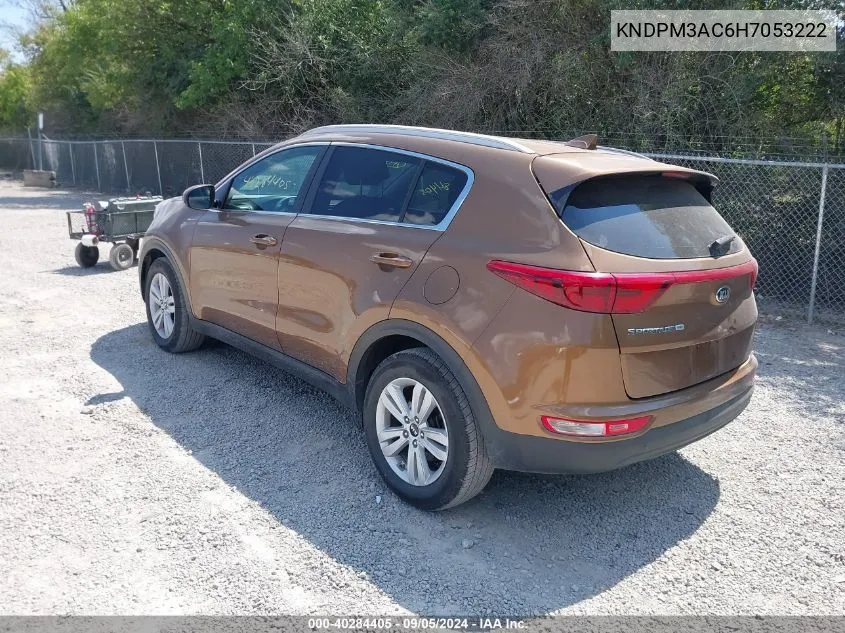 2017 Kia Sportage Lx VIN: KNDPM3AC6H7053222 Lot: 40284405