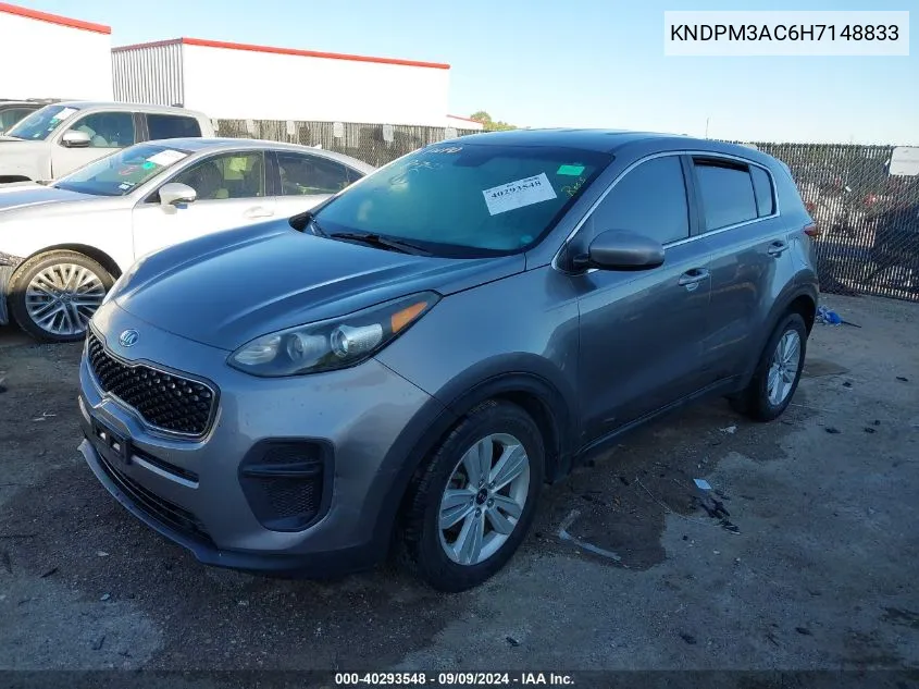 2017 Kia Sportage Lx VIN: KNDPM3AC6H7148833 Lot: 40293548