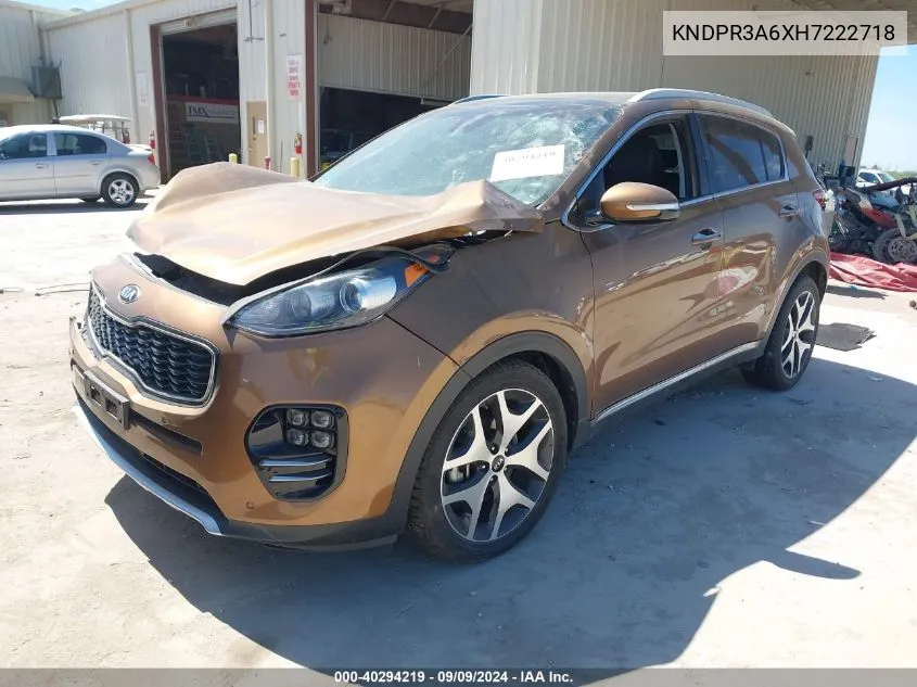 KNDPR3A6XH7222718 2017 Kia Sportage Sx Turbo