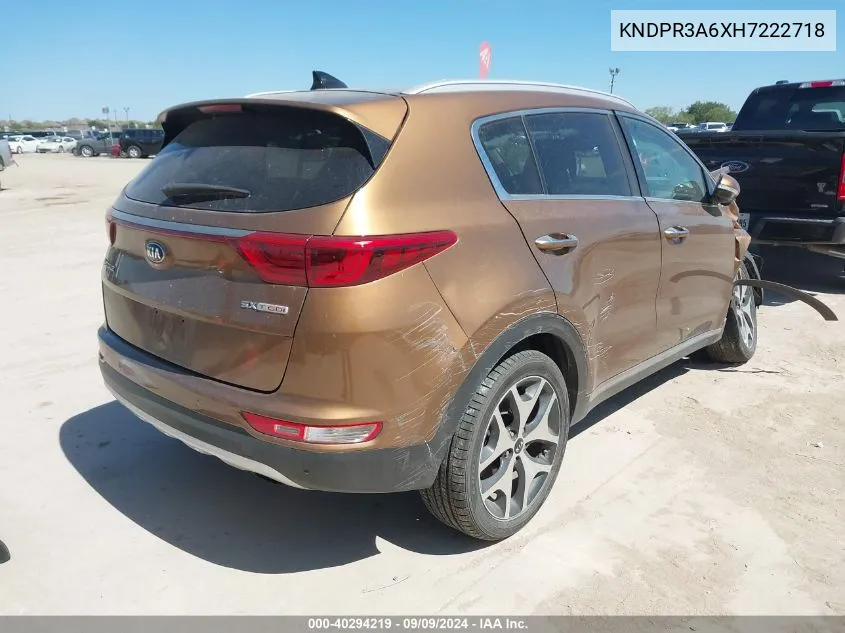 KNDPR3A6XH7222718 2017 Kia Sportage Sx Turbo