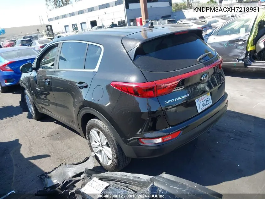 KNDPM3ACXH7218981 2017 Kia Sportage Lx