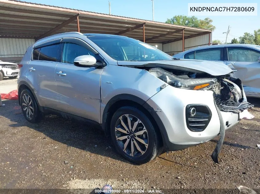 KNDPNCAC7H7280609 2017 Kia Sportage Ex