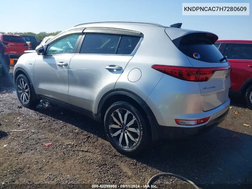 KNDPNCAC7H7280609 2017 Kia Sportage Ex