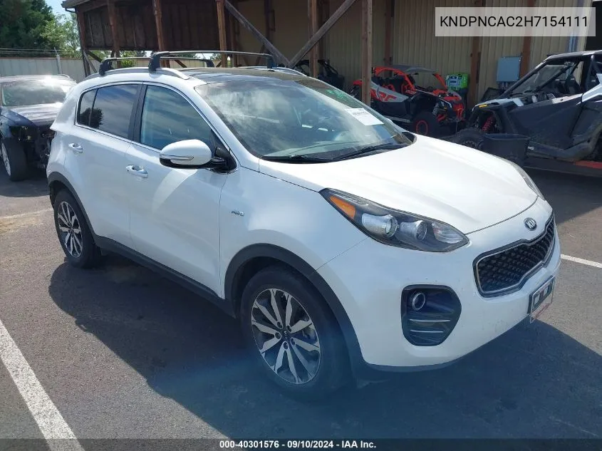 KNDPNCAC2H7154111 2017 Kia Sportage Ex